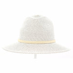 Two Tone Panama Hat with Suede Band Trim ST809