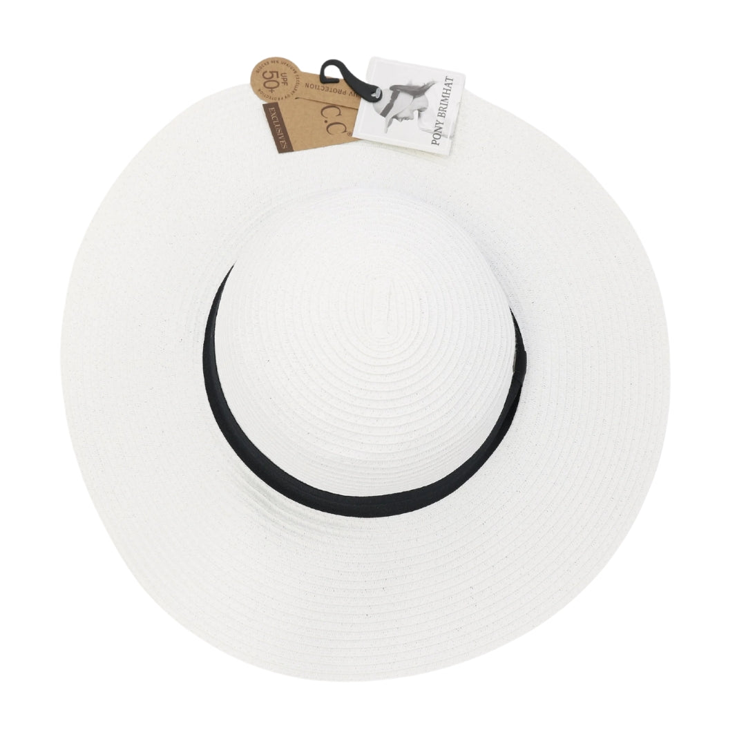 Floppy Wide Brim Hat with Ponytail Opening ST2027 – ccbeanie.com