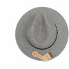 Two Tone Panama Hat with Suede Band Trim ST809