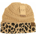 Matching Cuff Leopard Print CC Beanie HAT80