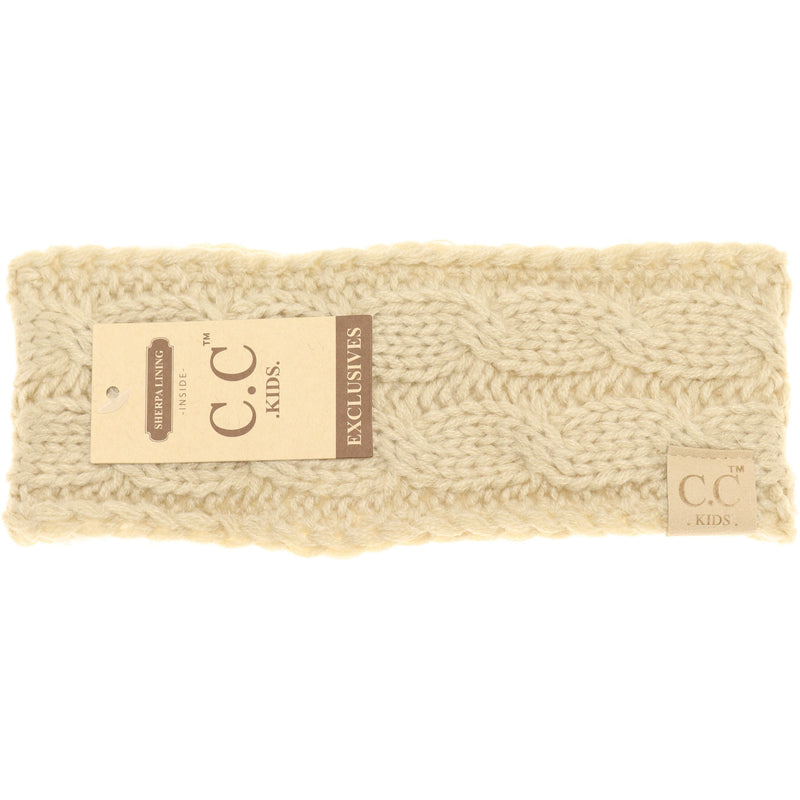 KIDS Solid Cable Knit CC Head Wrap HW20KIDS