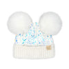 BABY Cluster Sequin Faux Fur Double Pom C.C Beanie BBHTE0012