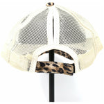 Leopard Print High Ponytail CC Ball Cap BT44