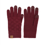 Woven Checkered Texture C.C Gloves GLC0094