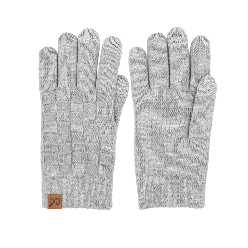 Woven Checkered Texture C.C Gloves GLC0094