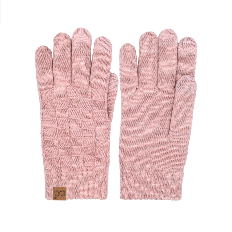 Woven Checkered Texture C.C Gloves GLC0094