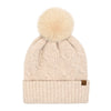 Chain Link Knitted C.C Matching Pom Beanie HTE0102