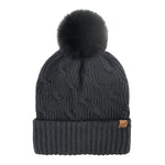 Chain Link Knitted C.C Matching Pom Beanie HTE0102