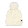 Chain Link Knitted C.C Matching Pom Beanie HTE0102