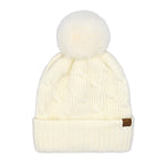 Chain Link Knitted C.C Matching Pom Beanie HTE0102