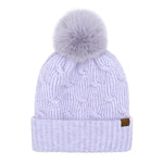 Chain Link Knitted C.C Matching Pom Beanie HTE0102