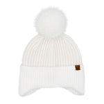 Fur Earflap Pom HTE0108