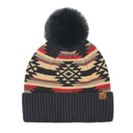 Aztec Patterned C.C Pom Beanie HTE0127