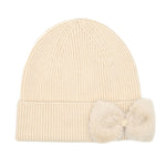 Faux Fur Ribbon C.C Beanie HTE0155