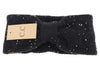Sequin Brioche Cable Knit C.C Head Wrap HW2073