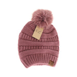 Super Soft Matching Fur Pom C.C Beanie HAT7002