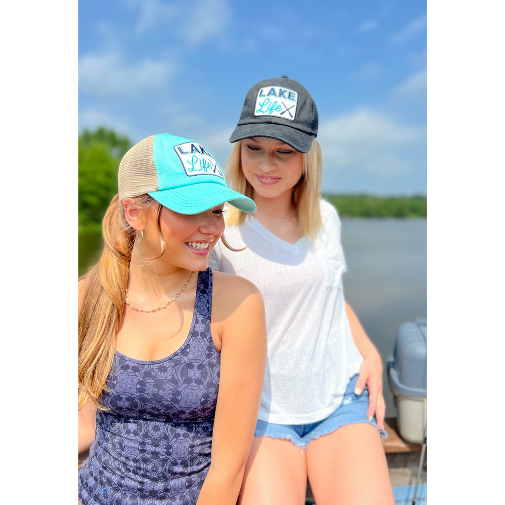Embroidered Lake Life Patch C.C High Pony Criss Cross Ball