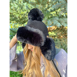 Thick Knitted Trapper Pom C.C Beanie TRE0001