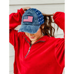 Distressed American Flag Star CC Ball Cap BA920