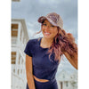 Leopard Criss-Cross High Pony Ball Cap BT777