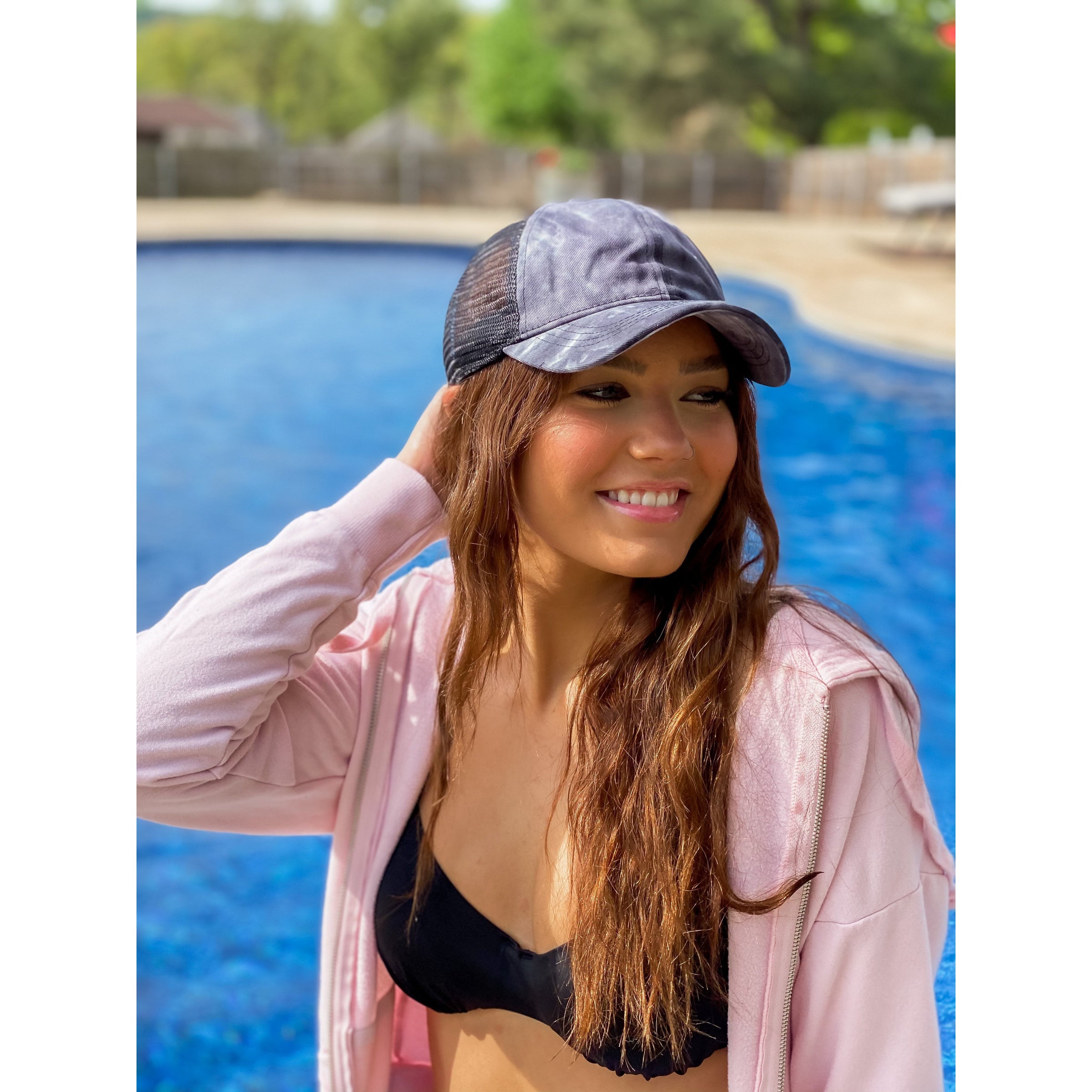 Tie Dye High Ponytail Mesh Back CC Ball Cap BT2164 –