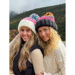 Multi Color Chunky Yarn C.C Pom Beanie HTC0082