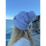 Chain Link Knitted C.C Matching Pom Beanie HTE0102