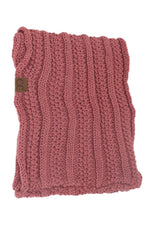 Ribbed Solid Infinity Scarf INF821