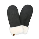 Suede C.C Mitten with Faux Fur Cuff MTE4491