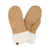 Suede C.C Mitten with Faux Fur Cuff MTE4491