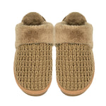 Waffle Knit Faux Fur C.C Slippers SPE0032