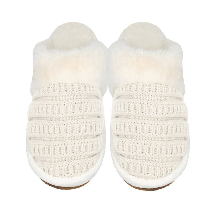 Rib Pattern Knitted C.C Slippers SPE020A