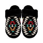 Aztec Patterned Faux Fur C.C Slippers SPE3001