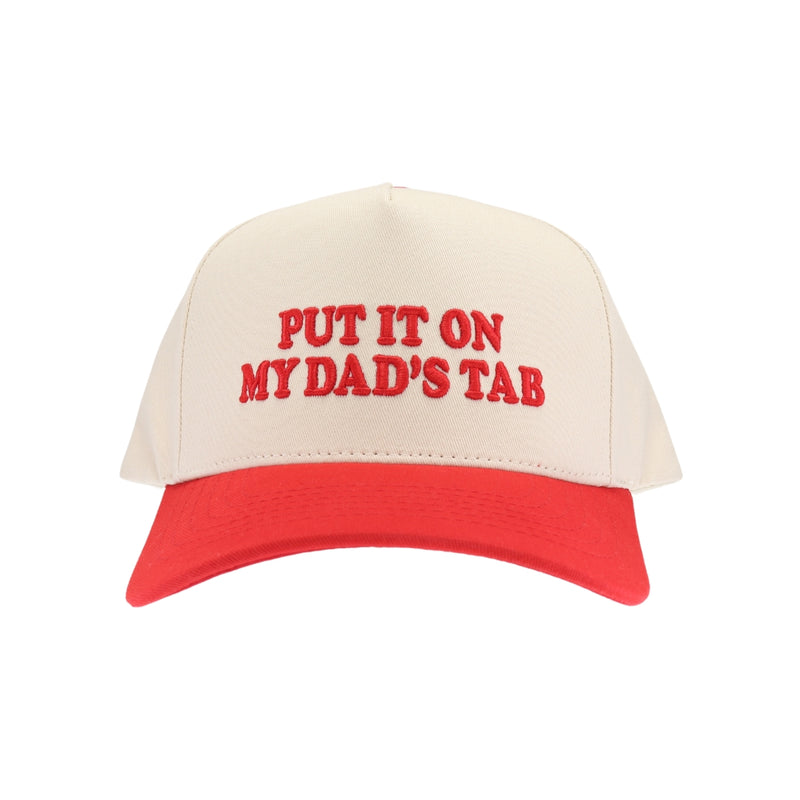 Put It On My Dad's Tab Puff Embroidered C.C Trucker Hat TCM0051