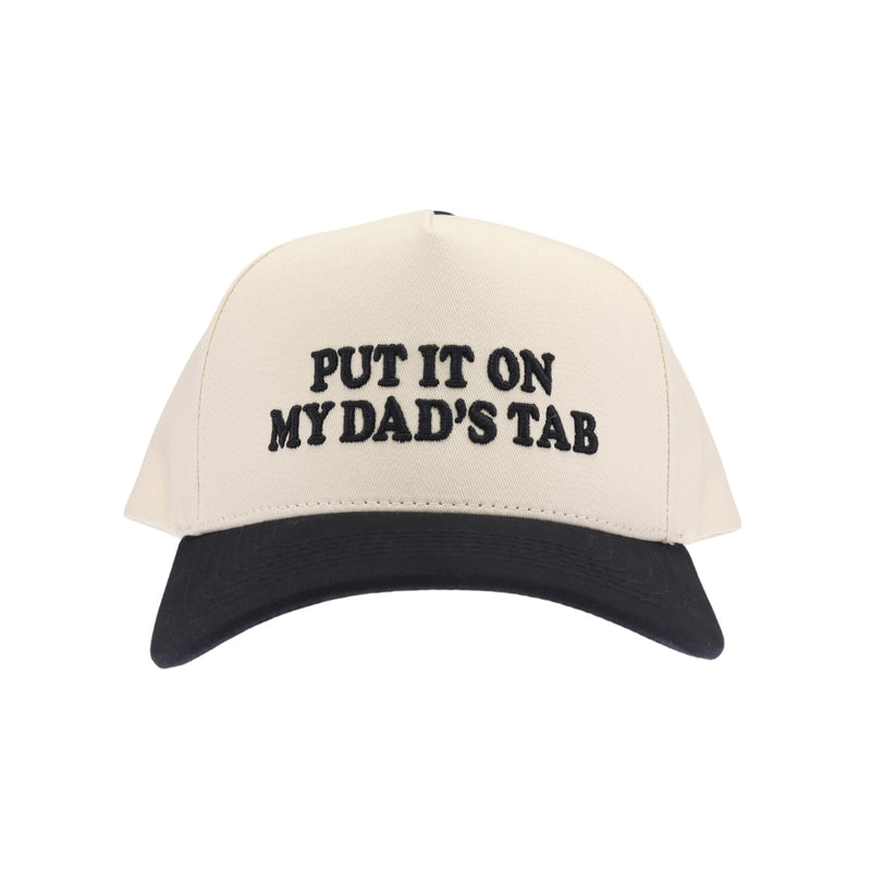 Put It On My Dad's Tab Puff Embroidered C.C Trucker Hat TCM0051