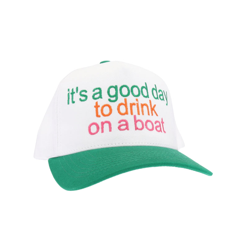 Drink on a Boat C.C Embroidered Trucker Hat TCM0005