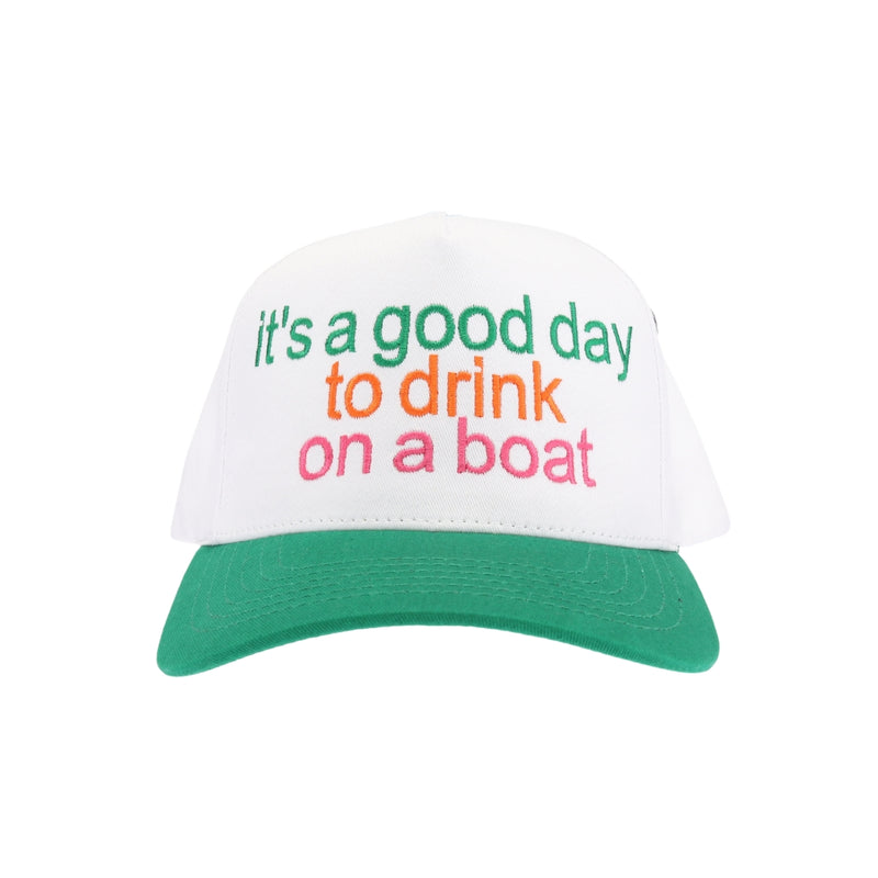 Drink on a Boat C.C Embroidered Trucker Hat TCM0005