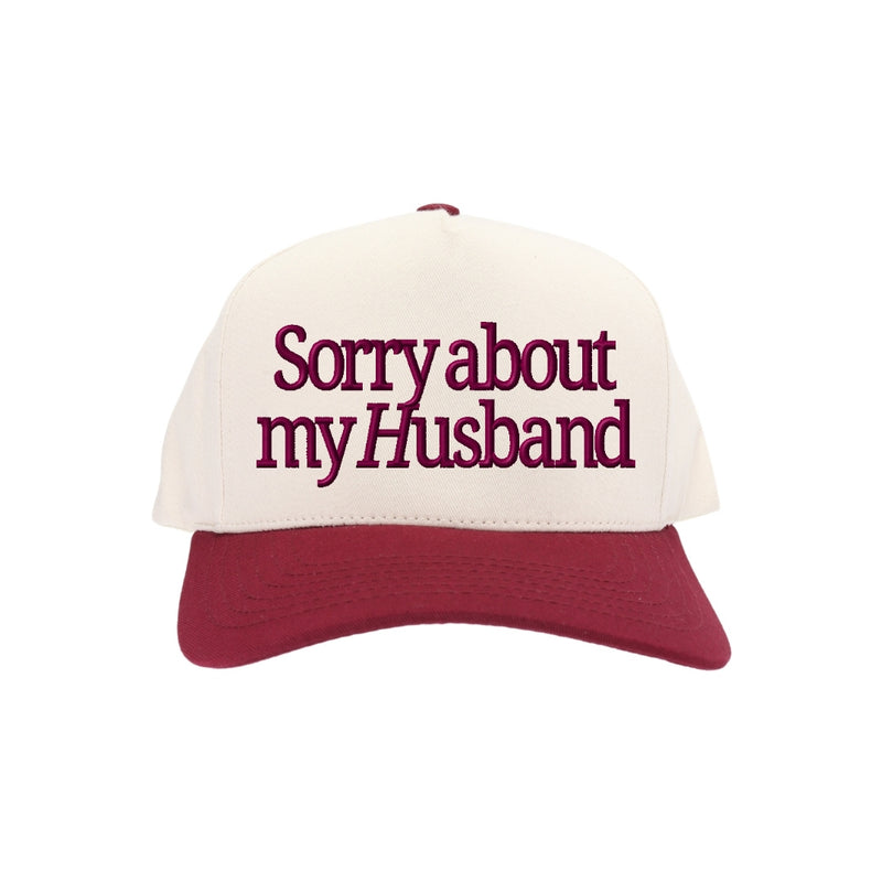 Sorry About my Husband C.C Embroidered Trucker Hat TCM0002