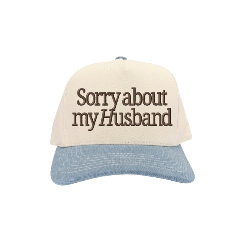 Sorry About my Husband C.C Embroidered Trucker Hat TCM0002