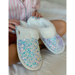 Sequin Faux Fur C.C Slippers SPE0012