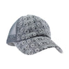 Eyelet Embroidered Criss Cross High Pony C.C Ball Cap BT1011