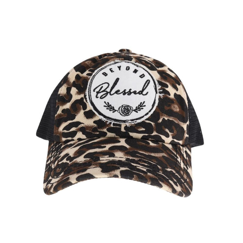 Embroidered Beyond Blessed Patch C.C High Pony Criss Cross Ball Cap MBT7001