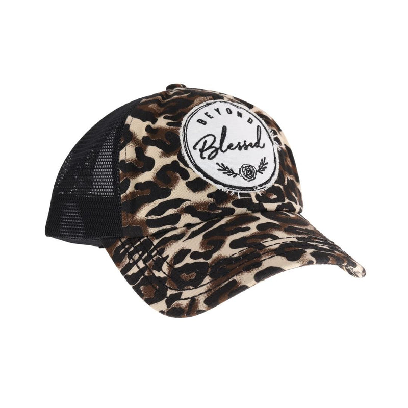 Embroidered Beyond Blessed Patch C.C High Pony Criss Cross Ball Cap MBT7001