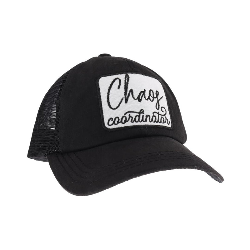 Embroidered Chaos Coordinator Patch C.C High Pony Criss Cross Ball Cap MBT7010