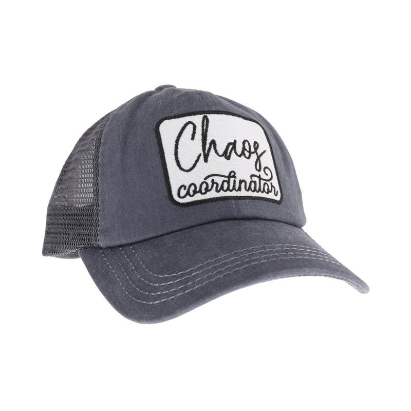 Embroidered Chaos Coordinator Patch C.C High Pony Criss Cross Ball Cap MBT7010