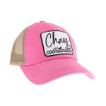 Embroidered Chaos Coordinator Patch C.C High Pony Criss Cross Ball Cap MBT7010