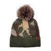 Abstract Camo Print Pom C.C Beanie HAT4005