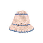 Scalloped Edge Paper Straw Hand Crochet C.C Bucket Hat ST4257