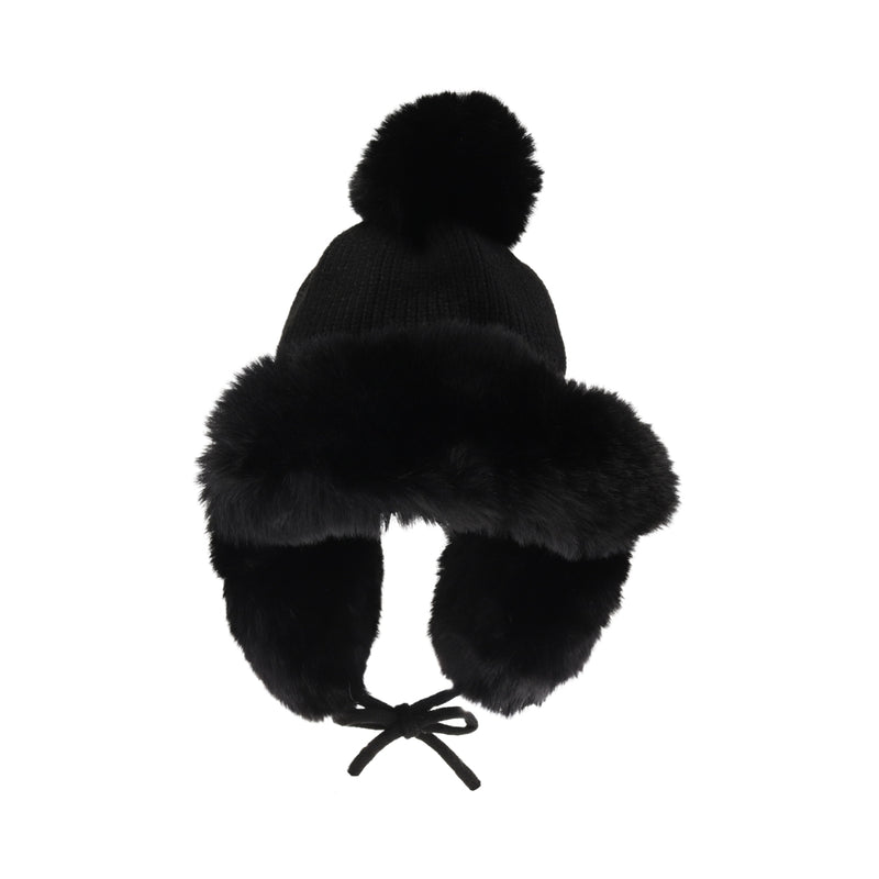Thick Knitted Trapper Pom C.C Beanie TRE0001
