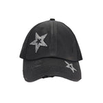 Hand Spray Glitter Star Criss Cross High Pony C.C Ball Cap BTB8058